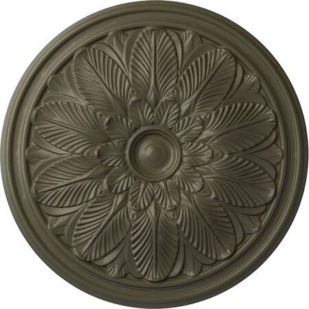 Ekena Millwork Bordeaux Ceiling Medallion (Fits Canopies up to 3 1/4"), 22 5/8"OD x 1 3/4"P, Witch Hazel CM22BOWHF